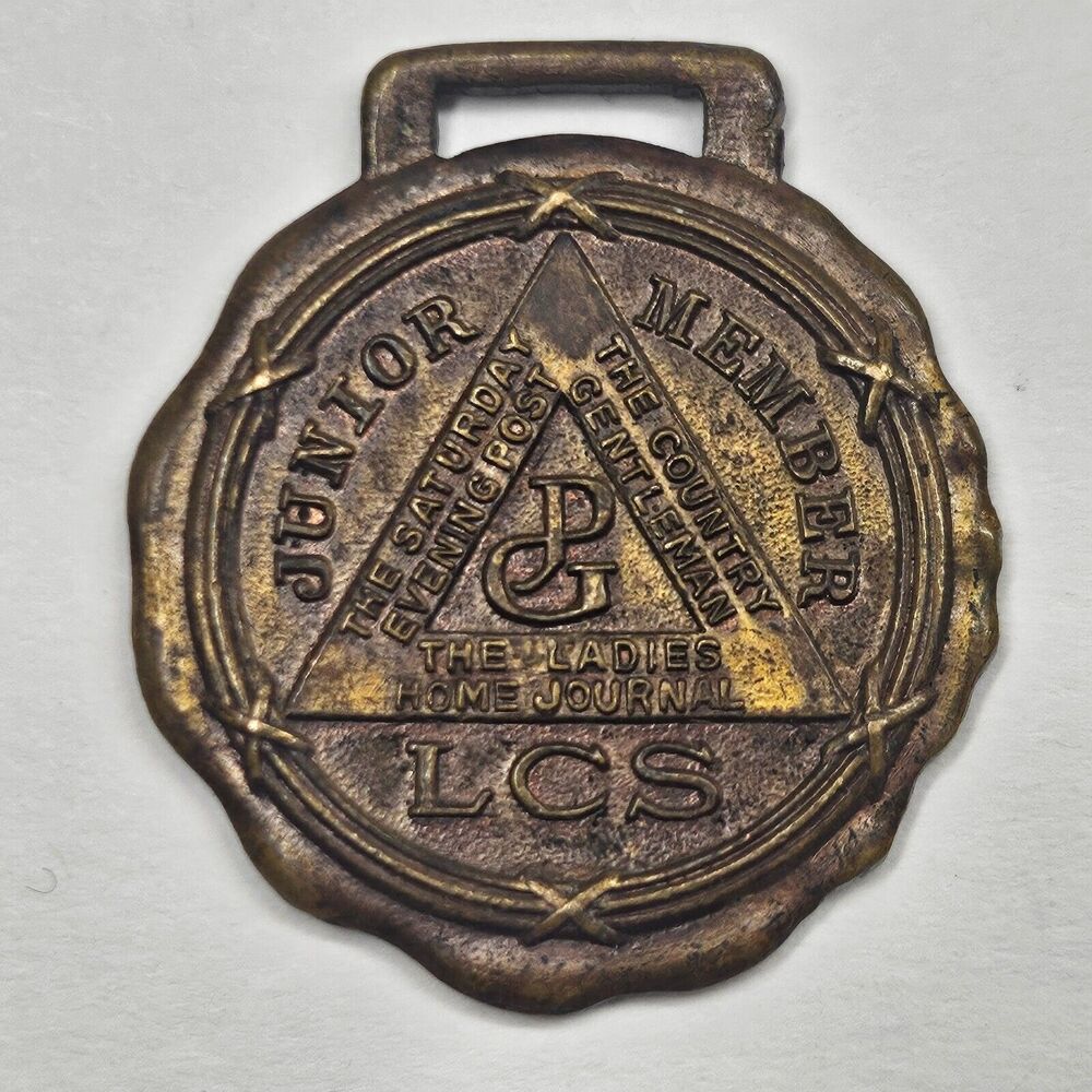 Junior Member The Ladies Home Journal LCS Merit Medal Badge Vintage Watch Fob